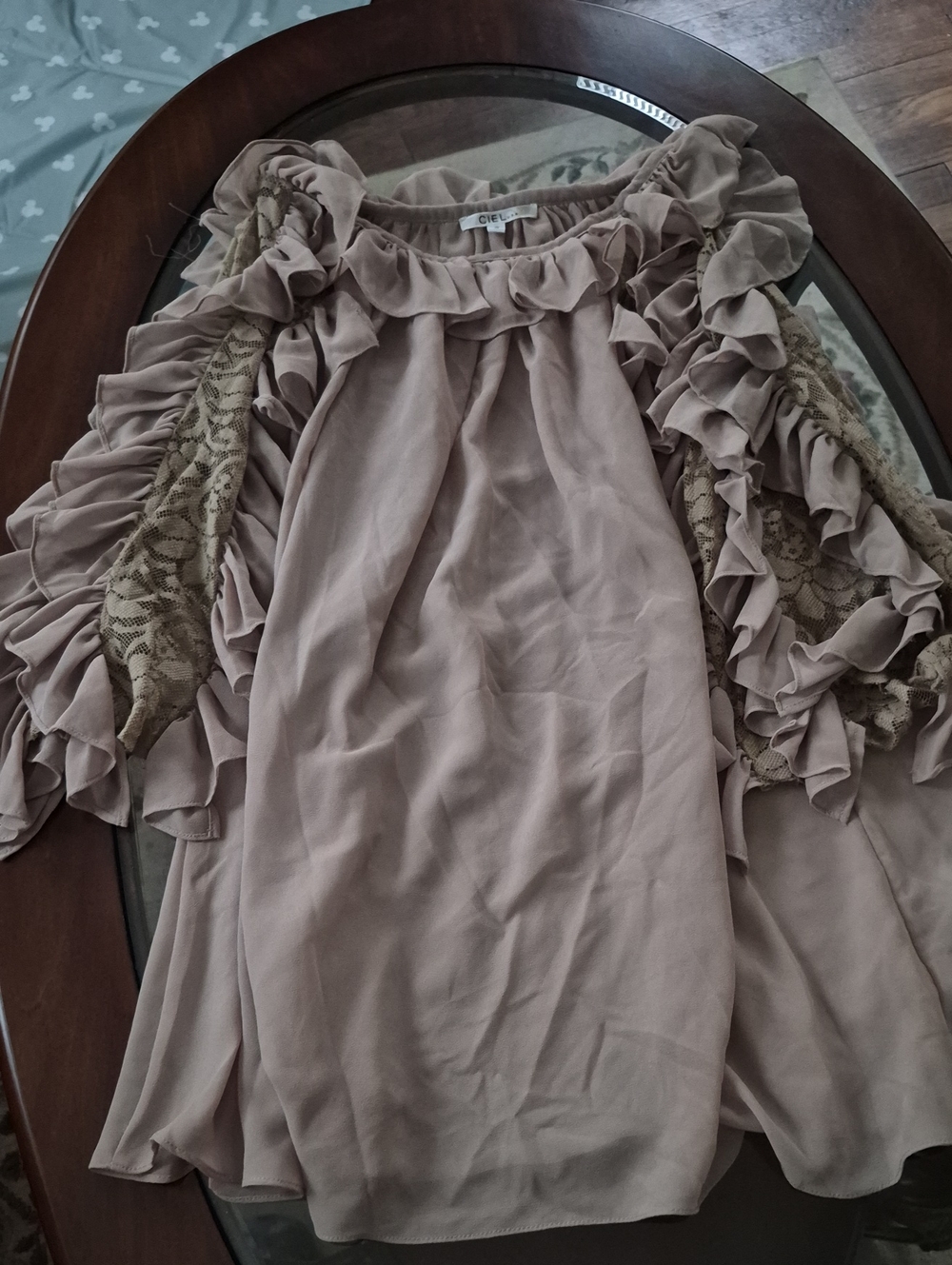 Romantic Ruffle Off-Shoulder Top - Blush